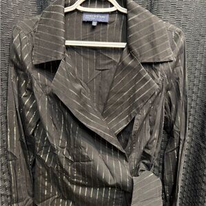 Jones New York Dark Pinstripe Women's Top